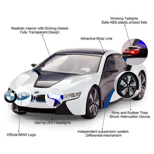 Rastar 1:14 Bmw 8 Uzaktan Kumandal Araba Beyaz 2.4 Ghz Ikl Spor Araba