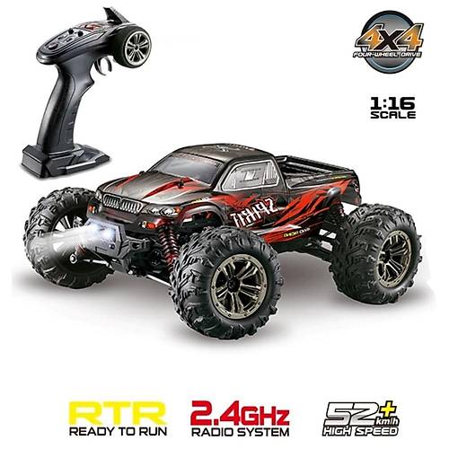 Xinlehong 1:16 Brushless RC Araba | 52km/s 4WD Krmz Kumandal Yksek Hzl Araba