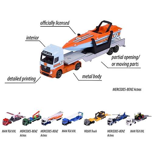 Majorette Transporter Volvo Truck & Excavator