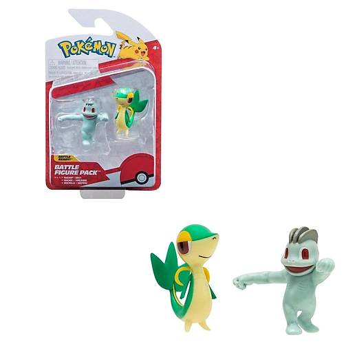 Pokemon Battle Figrler S14 Machop & Snivy
