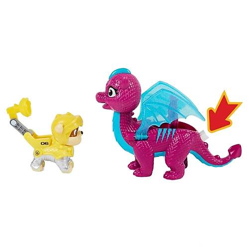 Paw Patrol Kurtarma Sovalyeleri ve Ejderha kili Set Rubble ve Dragon Blizzie