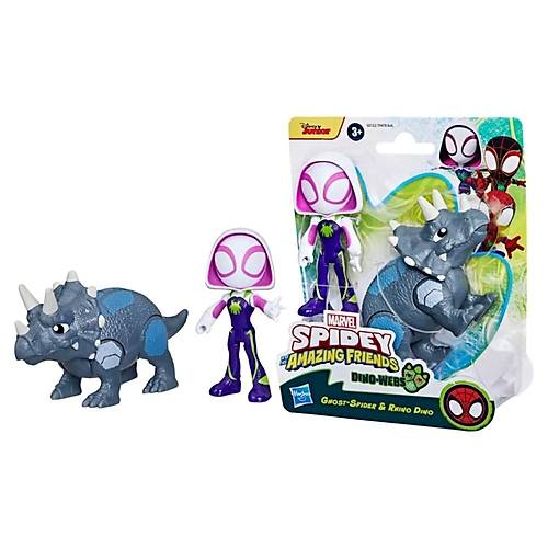 Spidey and His Amazing Friends Dino Webs Figrler F9478-G0122 Ghots-Spider & Rhino Dino