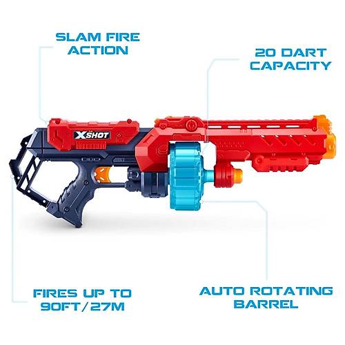 X-Shot Excel Turbo Fire 48 Mermili Snger Dart Atan Silah 56 Cm