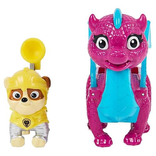 Paw Patrol Kurtarma Sovalyeleri ve Ejderha kili Set Rubble ve Dragon Blizzie