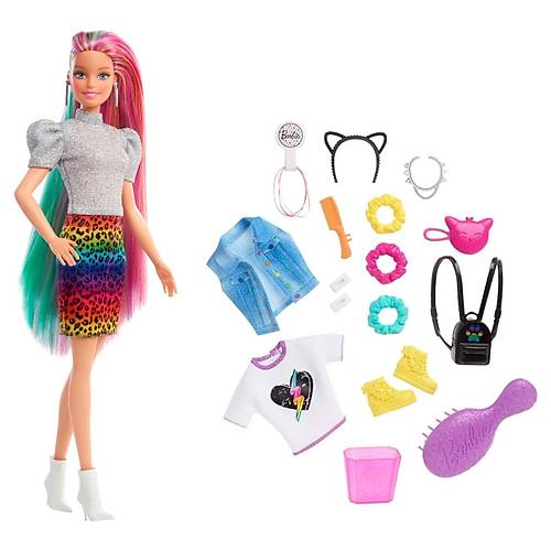 Barbie Leopar Desenli Salar Bebei