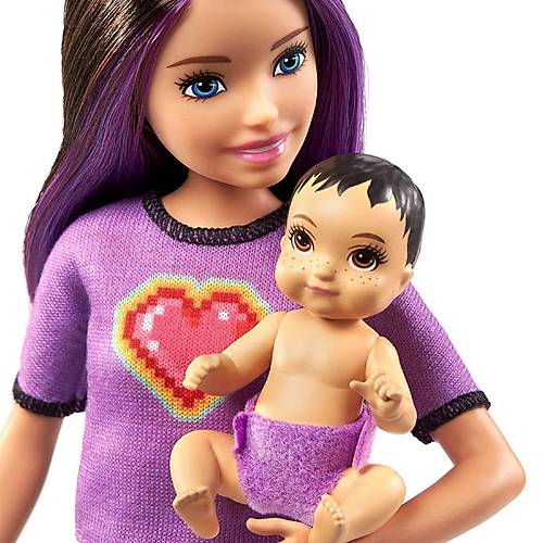 Barbie Bebek Bakcs Skipper Bebek Serisi Esmer Mor Bebek