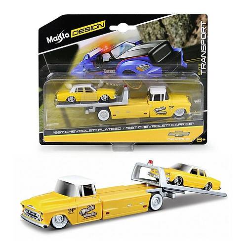Maisto 1:64 Design Elite Transport Serisi '57 Chevrolet Flatbed ve '87 Chevrolet Caprice