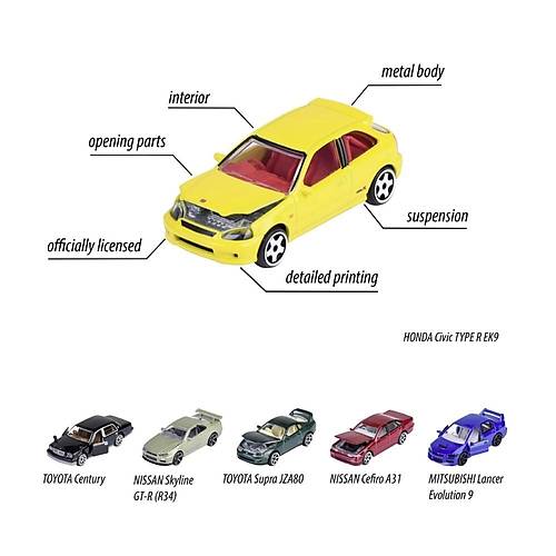Majorette Japan Series Premium Cars Honda Civic TYPE R EK9
