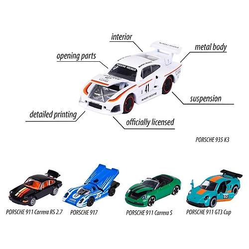 Majorette 5'li Giftpack Porsche Edition