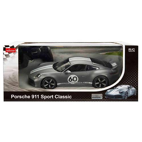 Rastar 1:16 Porsche 911 Sport Classic Uzaktan Kumandal Araba  Gri, 2.4 GHz, 26 cm, Lisansl Klasik Spor Model