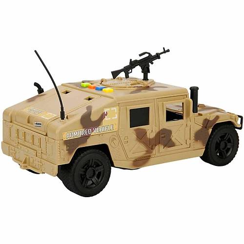 Hero Combat Sesli ve Ikl Askeri Hummer Jeep Krem