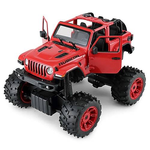 Rastar 1:14 Jeep Wrangler Rubicon Big Wheel Off-Roader Uzaktan Kumandal Araba  Krmz, 2.4 GHz, Dev Tekerlekli Off-Road Model