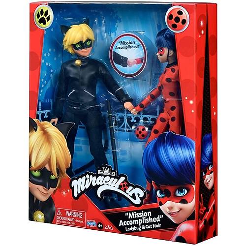 Miraculous Uur Bcei Bebekler 26 Cm Ladybug & Cat Noir