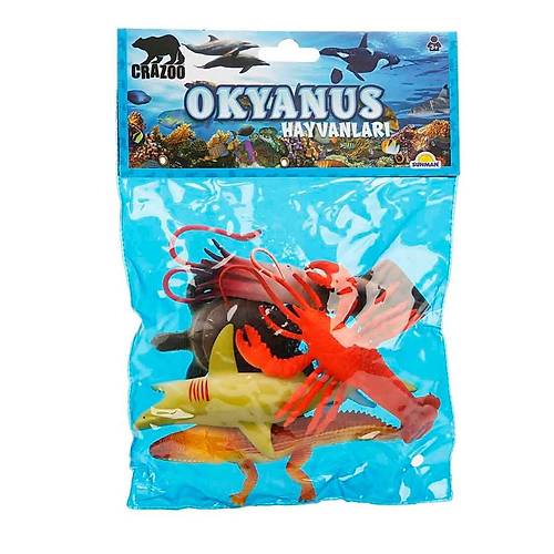 Crazoo Okyanus Hayvanlar Poetli Hayvan Oyun Seti Orta Boy Timsah
