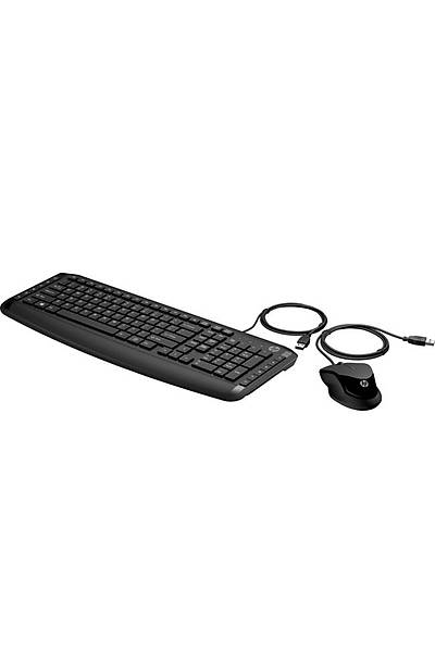 HP 9DF28AA Pavilion 200 Siyah Kablolu Türkçe Q Klavye Mouse Set