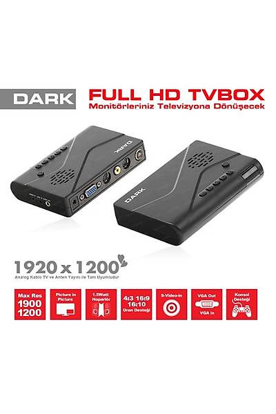 Dark DK-AC-TVBOX1920 Harici TV BOX 1920x1200 Analo