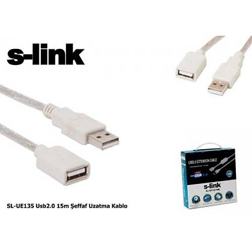 S-link SL-UE135 Usb2.0 15m effaf Uzatma Kablo