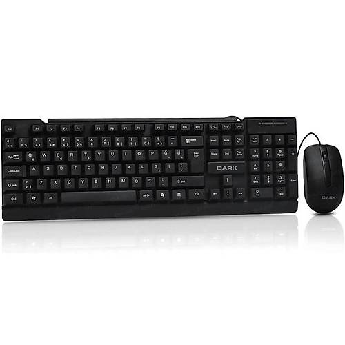 Dark DK-AC-KM1060 Siyah Trke Q Klavye Mouse Set