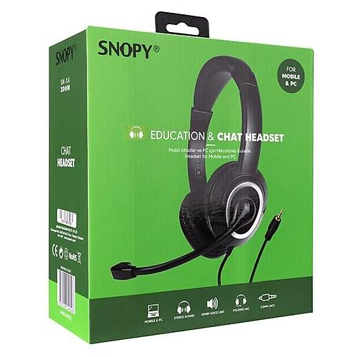 Snopy SN-X4 Siyah Mikrofonlu Kulaklk