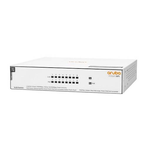 Hp Aruba Instant On 1430-8G R8R46A 8 port 10/100/100 PoE 64W Yönetilemez Switch