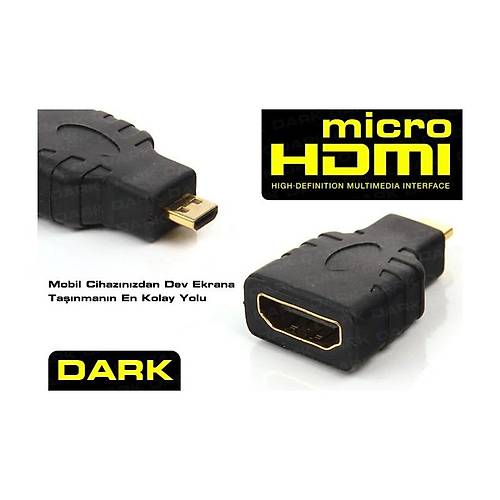 Dark Micro HDMI - HDMI Dntrc Cep Telefonu