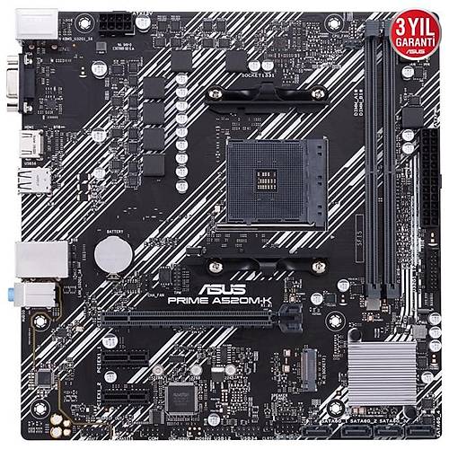 Asus Prime A520M-K AM4 Ryzen Vga Hdmi DDR4