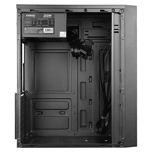 Everest K210 (250W-Peak) Midi Tower Siyah