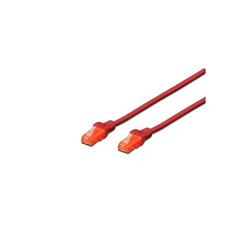 Digitus DK-1617-005/R U/UTP Cat6 Kırmızı Patch Kablo 0.5 Metre