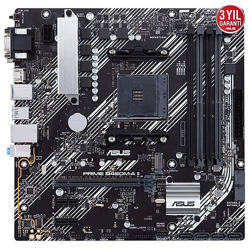 Asus Prime B450M-A II AM4 Ryzen DDR4 Vga Dvi Hdmi