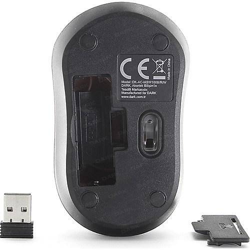 Dark DK-AC-MSW100R Kablosuz Krmz-Siyah K.suz Mouse