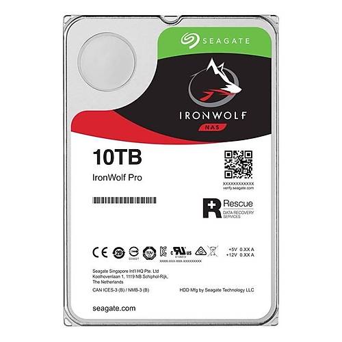 Seagate 10TB IronWolf Pro 7200RPM Sata ST10000NE000 256MB NAS Disk