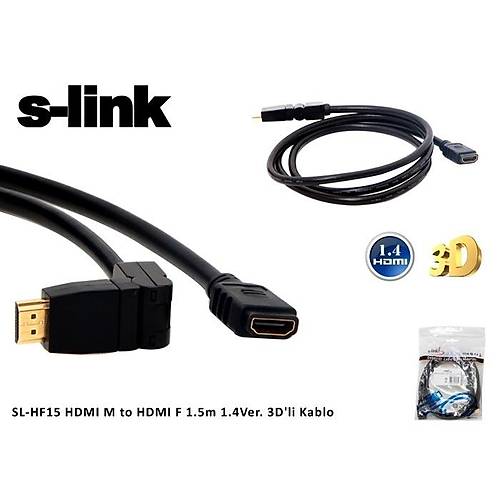 S-Link SL-HF15 HDMI 1.5m HDMI Uzatma Kablosu