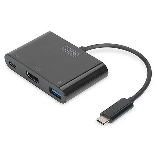 Digitus DA-70855 Type-C to HDMI/USB3.0/Type-C Çevirici Hub