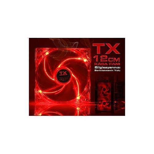 TX TXCCF12RD 12 Cm Sessiz Krmz Kasa Fan