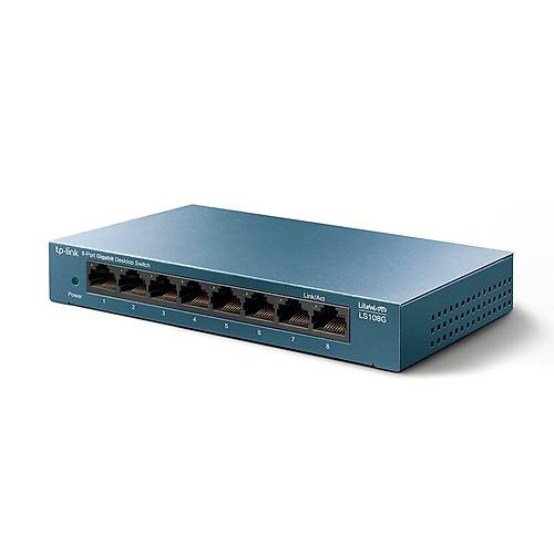 Tp-Link LS108G 8-Port 10/100/1000Mbps Masaüstü Switch