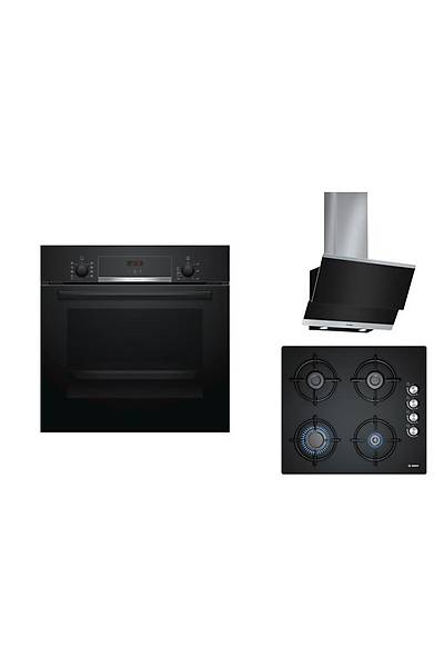 Bosch Siyah Ankastre Set 2 HBF534EB0T, DWK065G60T, POP6C6O10O