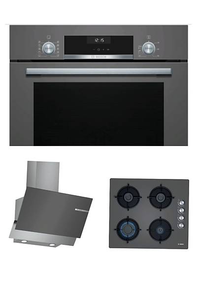 Bosch Ankastre Set HBJ558YH0T + POP6C9O10O + DWK65AD70R