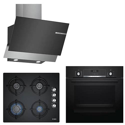 Bosch Siyah Ankastre Set HBJ558YB5T, DWK65AD60R, POP6C6O10O