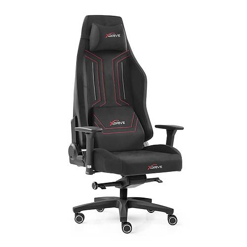 xDrive F�rt�na Plus Profesyonel Oyuncu Koltu�u Kuma� Siyah/K�rm�z�