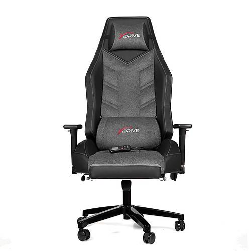 xDrive F�rt�na Masajl� Ayak Uzatmal� Profesyonel Oyuncu Koltu�u Kuma� Gri/Siyah