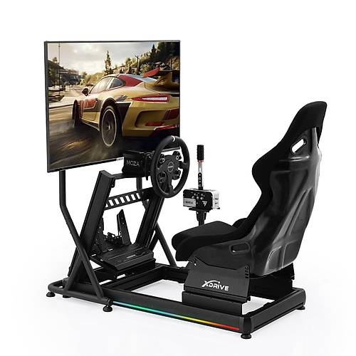 xDrive RGB Al�minyum Yar�� Sim�lat�r� Kokpiti ve F1 Koltu�u Bs01