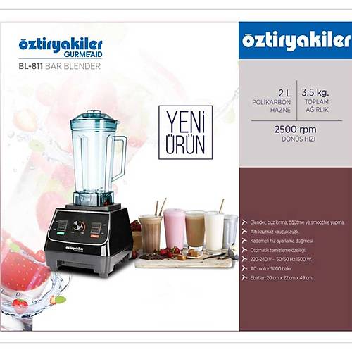 Öztiryakiler Gurmeaid Bl 811 Bar Blender, 1500 W
