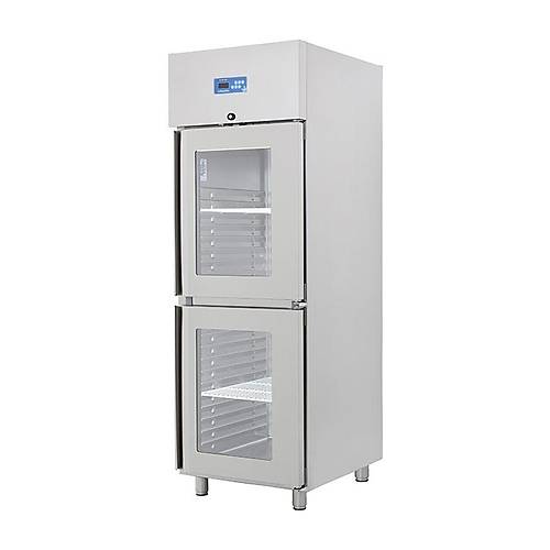 ztiryakiler GN 600 NMV Buzdolab, ift Yarm Cam Kapl, Dik Tip, Monoblok,304 Kalite