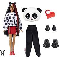 Barbie Cutie Reveal Tatlý Panda Peluþ Kostümlü Bebek ve Evcil Hayvan