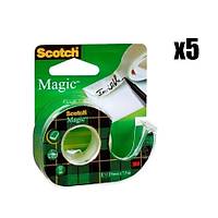 Scotch 8-1975D Magic 19Mm*7,5M  Görünmez Bant Kesicili 5'Li Paket