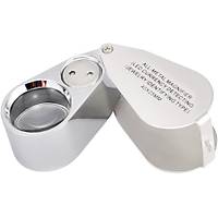 Generic 40X 25mm All Metal Magnifier Jeweller LED UV Lens Jewelery Loupe Magnifier