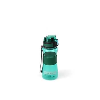 Bear&Deer Otomatik Kapak Silikon Kemer, Klipsli ve Detoks Filtreli effaf Ak Yeil Plastik Matara 700 Ml - MT0029-04