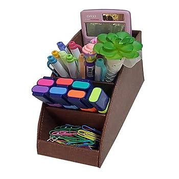 Inn Design Masast Dzenleyici Deri Organizer Kumandalk Kalemlik 4 Gzl Kot Kahve DD-1132
