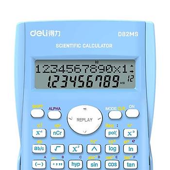 Deli D82Ms Bilimsel Hesap Makinesi 240F-10+2 Digits Mavi