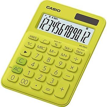 Casio Ms-20Uc-Yg 12 Hane im Yeili Hesap Makinas